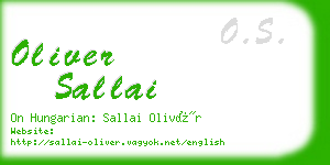 oliver sallai business card